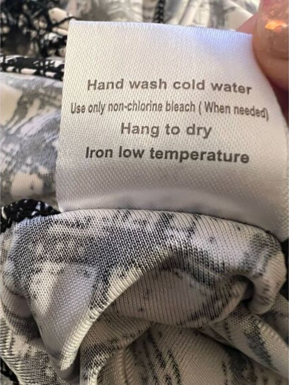 Black White Cross Hatch Print Sun Dress XL - Picture 9 of 11